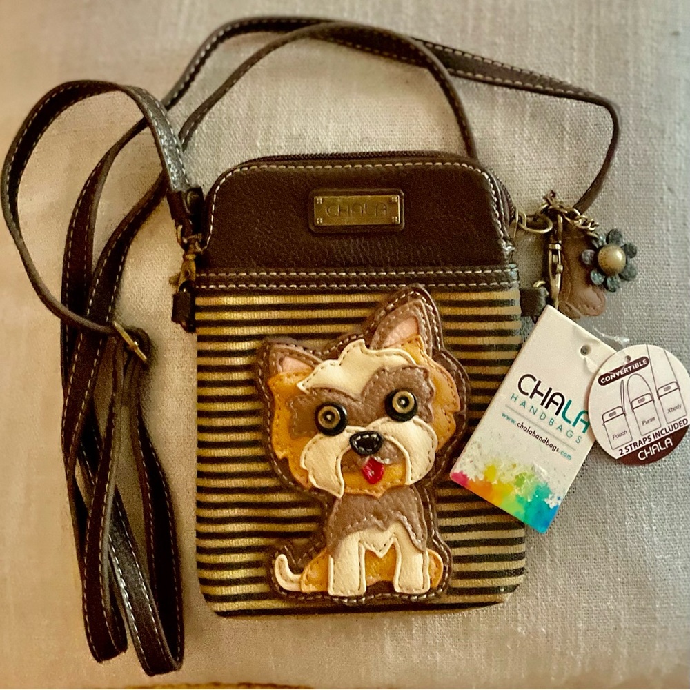 Chala cellphone xbody Yorkshire terrier bag.